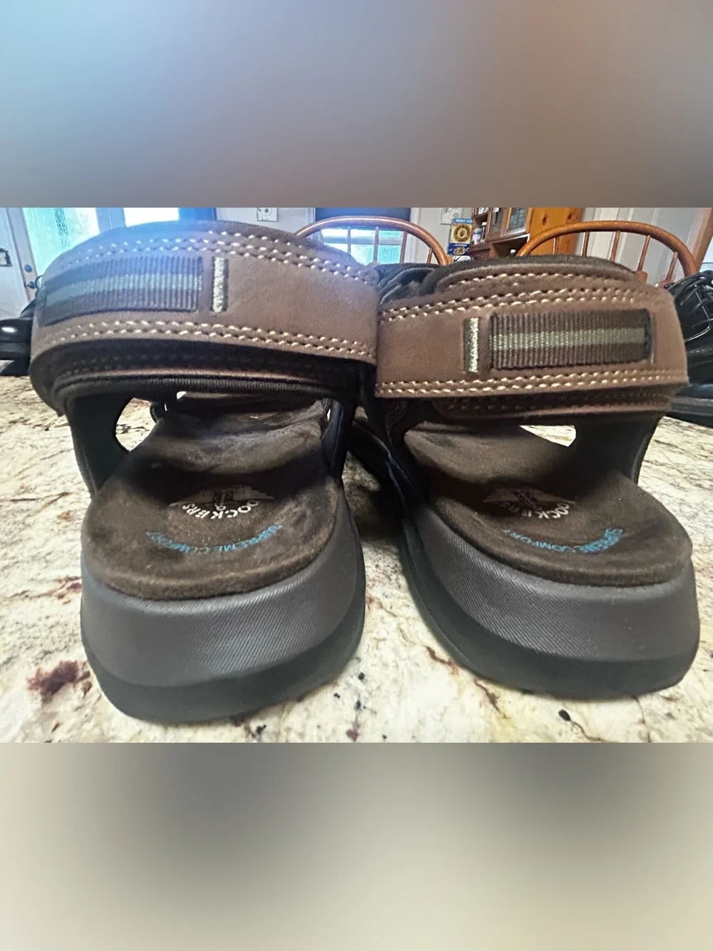 NEW Dockers Men's 11 Brown Adjustable Dual-Strap Supreme Comfort Sandals